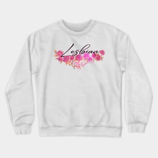 lesbian pride - white bg Crewneck Sweatshirt